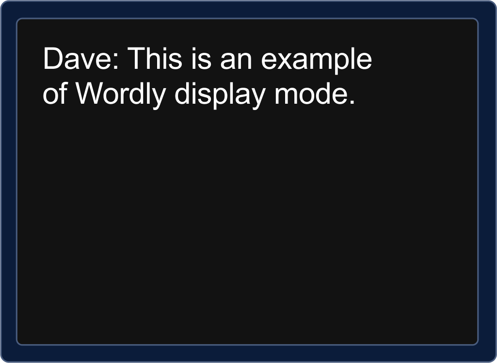 Wordly AI Translation Display Mode