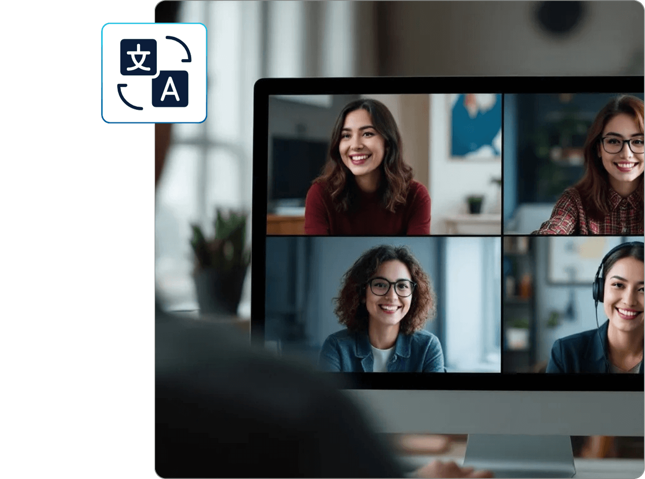Wordly provides 4 output options - AI Translation, AI Captions, AI Summaries, and AI Transcripts.