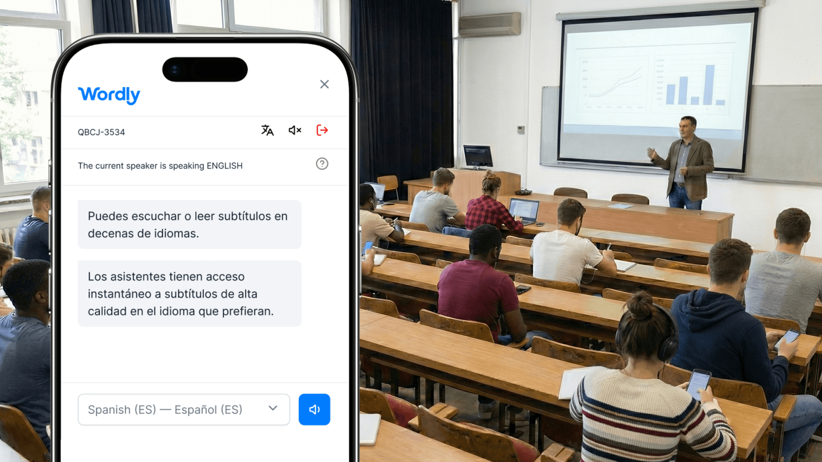 Education translation with the Wordly platform
