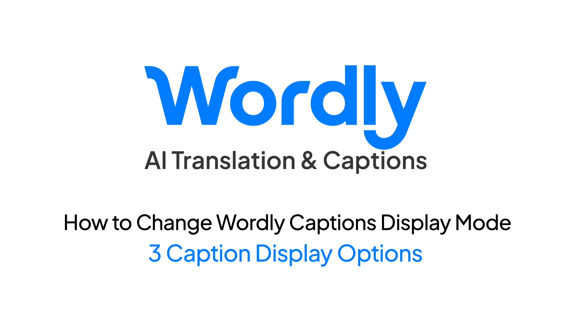 How to change display mode for captions video thumbnail